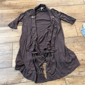 Splendid Chocolate Drape Cardigan